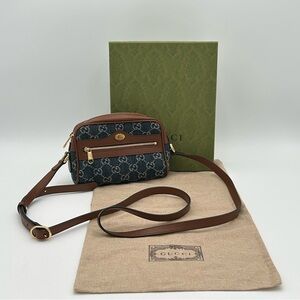 Gucci Brown and Blue Crossbody Bag